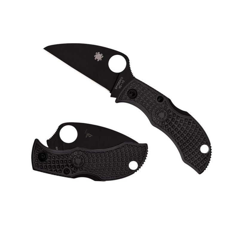 Spyderco Manbug Frn Black Wharncliffe Black Blade Plain MBKWPBK