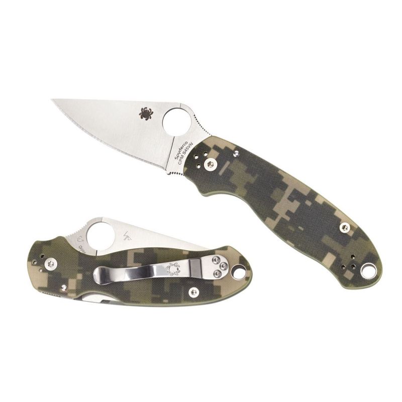 Spyderco Para 3 G-10 Digital Camo Plain C223GPCMO