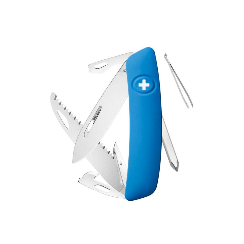 Swiza D06 Bleu, couteau suisse fabriqué en Suisse