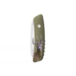 Swiza D05 Hunting Roe Olive, Swiss army knife made in Swiss