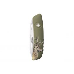 Swiza D05 Hunting Deer Olive, Swiss army knife made in Swiss