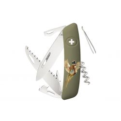 Swiza D05 Hunting Pheasant Olive, Swiss army knife made in Swiss