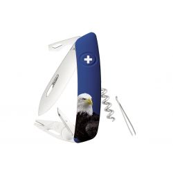Swiza TT03 Tick Tool Wildlife Eagle Dark Blue, couteau suisse fabriqué en Suisse