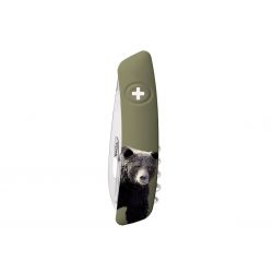 Swiza TT03 Tick Tool Wildlife Bear Olive, Schweizer Taschenmesser made in Swiss