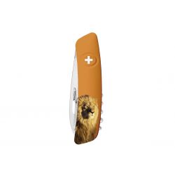 Swiza TT03 Tick Tool Wildlife Lion Orange, couteau suisse fabriqué en Suisse