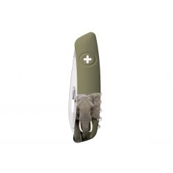 Swiza TT03 Tick Tool Wildlife Elephant Olive, Swiss army knife made in Swiss