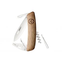Swiza TT03 Tick Tool Wood Walnut, Swiss army knife made in Swiss