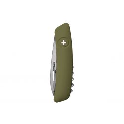 Swiza D03 AllMatt Olive, Swiss army knife made in Swiss