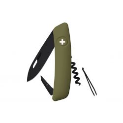 Swiza D01 Total Black Olive, szwajcarski nóż