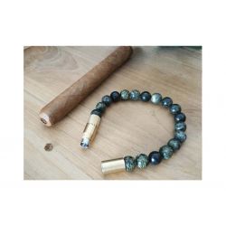 Les Fines Lames Punch Brass Bracelet in Serpentine color - Size L