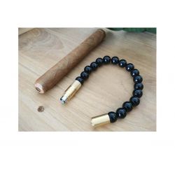 Les Fines Lames Armband Zigarrenschneider Brass, Farbe Onyx- Größe M