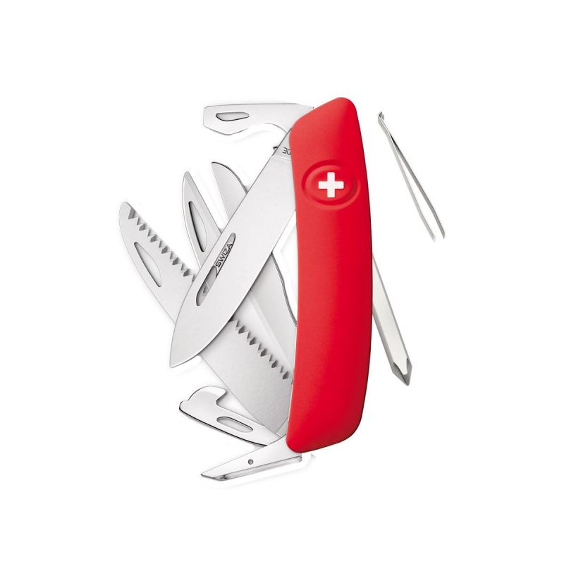 Swiza D10 Red, Multifunctional Swiss Army Knife