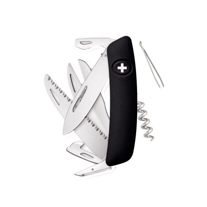 Swiza D09 Black, multifunctional Swiss army knife