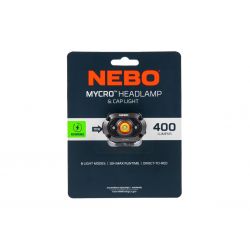 Nebo Mycro Headlamp & Cap Rechargeable 400 Lumens LED HLP-0011-G