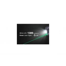 Nextorch WL23G Torcia per pistola W/Green Laser 1300 Lumens LED