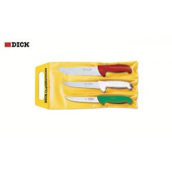 Professional butcher knife set. Dick ErgoGrip tricolor line