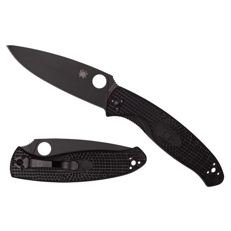 Spyderco Resilience Frn Black Blade Plain C142PBBK