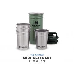 Set bicchieri Stanley, Stanley Adventure Nesting Shot Glass SET 5 pz Hammertone Green