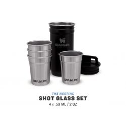 Set bicchieri Stanley, Adventure Nesting Shot Glass SET 5 pz Matte Black Pebble