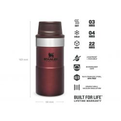 Stanley Thermal Bottle, Classic Trigger-Action Travel Mug 8.5oz / 250ml Wine
