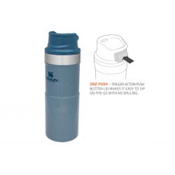 Stanley Thermoflasche, Classic Trigger-Action Travel Mug 12oz / 350ml Hammertone Ice