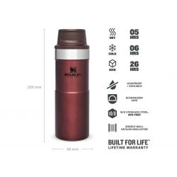 Stanley Thermoflasche, Classic Trigger-Action Travel Mug 12oz / 350ml Wine