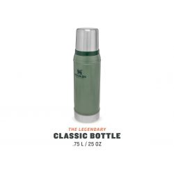 Stanley Thermal Bottle , Classic Legendary Bottle Small 25oz / 750ml Hammertone Green