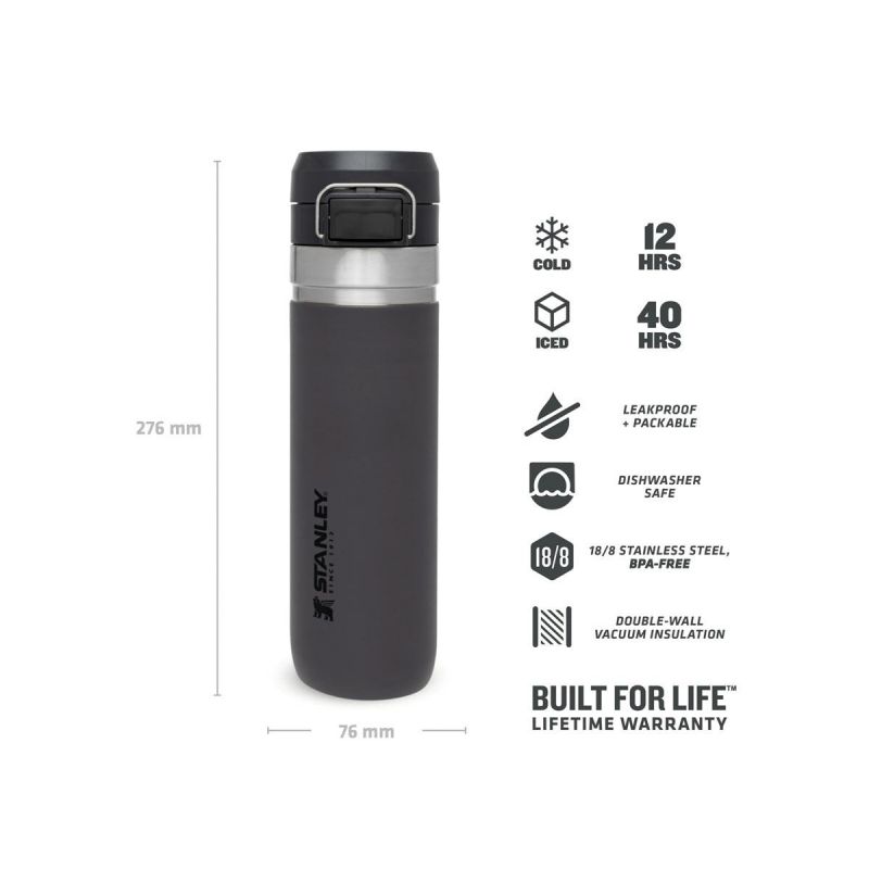 Bouteille isotherme Stanley Go Quick Flip Water Bottle 24 oz / 700 ml Charcoal
