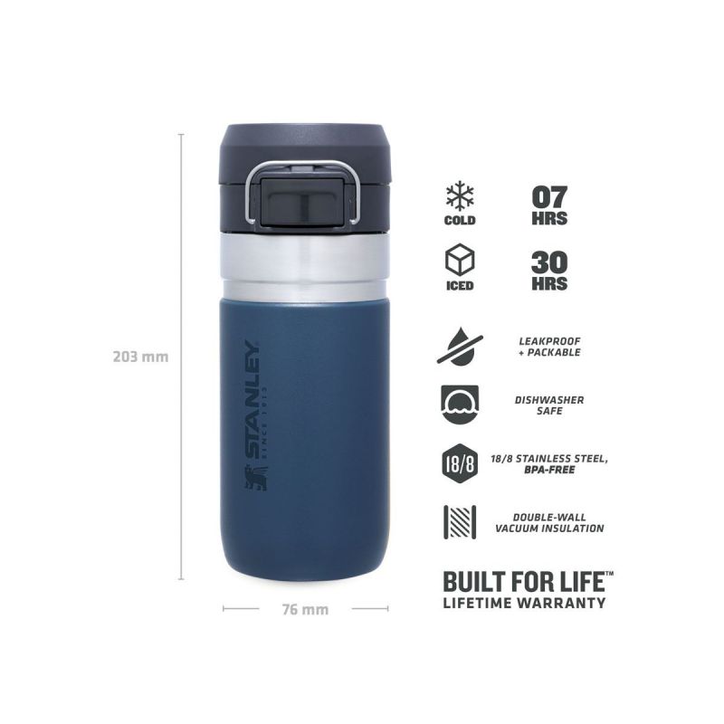 Stanley Thermal bottle, Go Quick Flip Water Bottle 16oz / 470ml Abyss