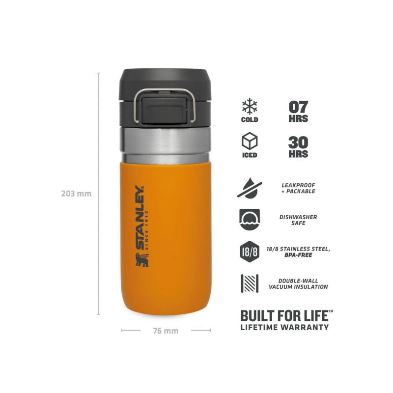 Stanley Go Quick Flip Water Bottle 0 7 Litres - Saffron Orange