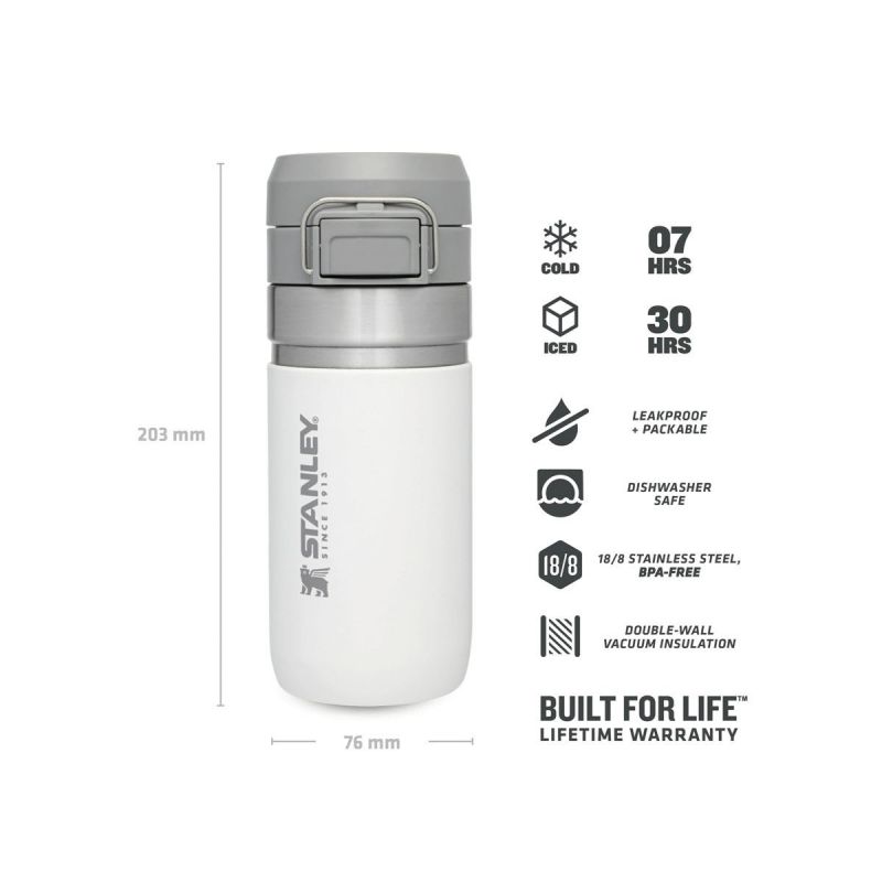 Borraccia termica Stanley, Go Quick Flip Water Bottle 16oz /470ml Polar
