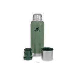 Stanley Thermoflasche, Adventure Edelstahl-Vakuumflasche 1.1qt / 1l Hammertone Green