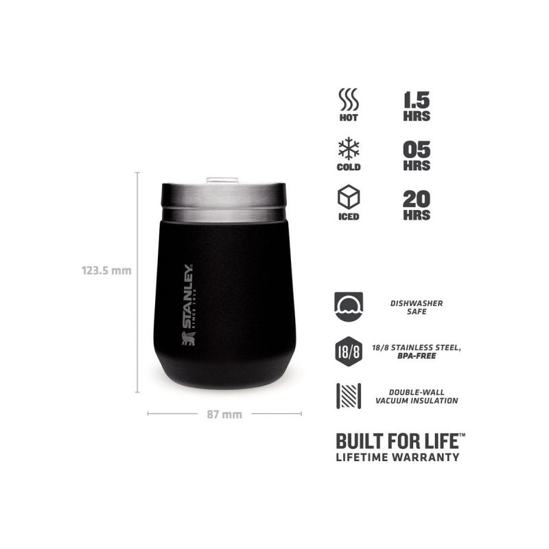 Stanley Camping Mug / Tumbler, Go Everyday Tumbler 10oz / 290ml Matte Black Pebble