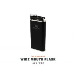 Fiaschetta tascabile, Stanley Classic Easy-Fill Wide Mouth Flask 8oz /230ml Matte Black Pebble
