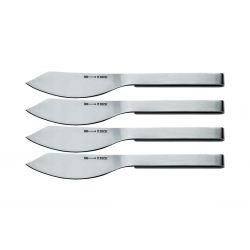 Steak knife set, smooth blade cm. 9, Dick brand 4 pcs. "Pure Metal Ajax" Series