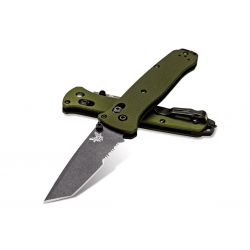 Benchmade Bailout 537SGY-1 Green Tanto Serrated