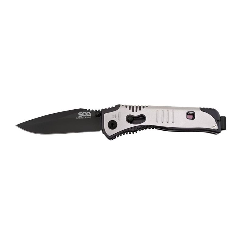 SOG Mini Flashback Clip Point Black SAT102-CP