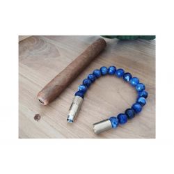 Les Fines Lames Punch Stainless Steel Sodalite Bracelet - Size S