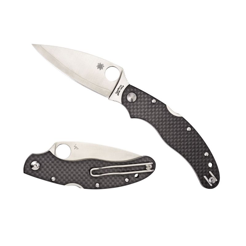 Spyderco Caly 3.5 Carbon Fiber ZDP189 Plain C144CFPE