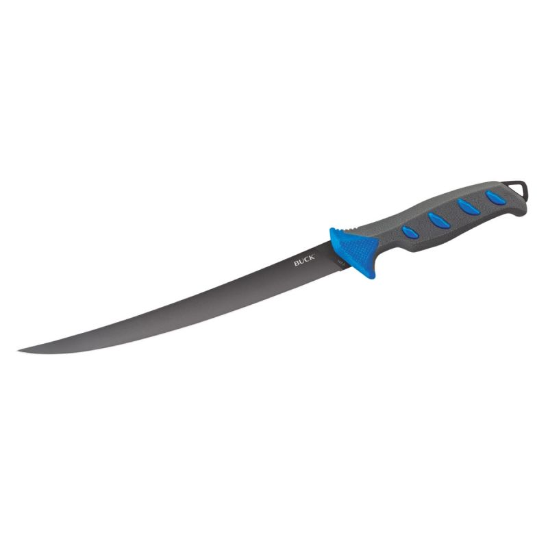 Buck Hookset, Couteau à filet de poisson, Filet 9 "Bleu d'eau salée / Gris 0147BLS Buck Hookset, Couteau à filet de poisson, Filet 9 "Bleu d'eau salée / Gris 0147BLS