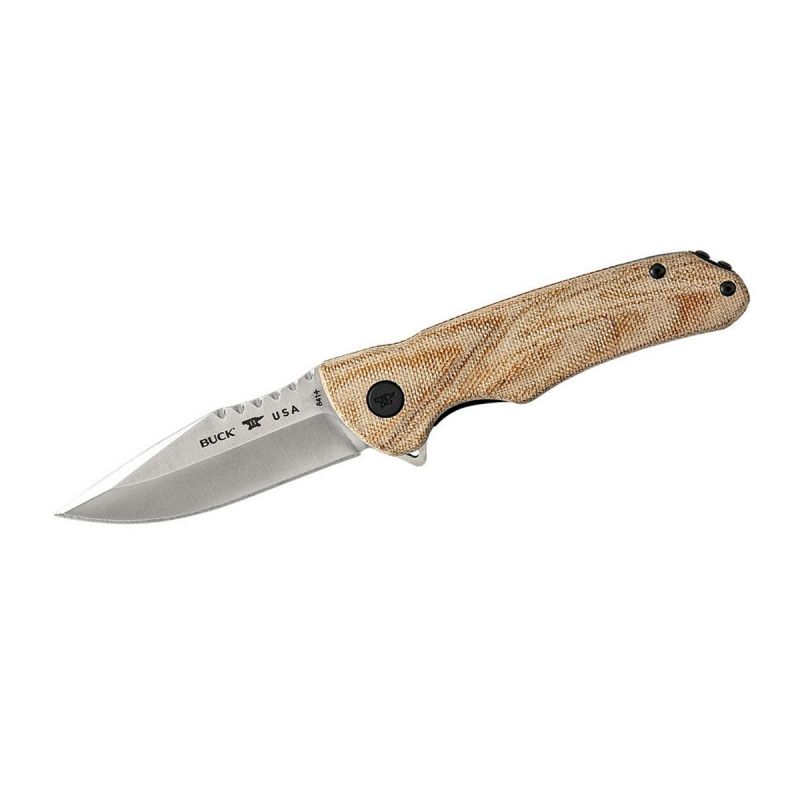 Buck Sprint Pro Tan Canvas Micarta S30V 0841TNS