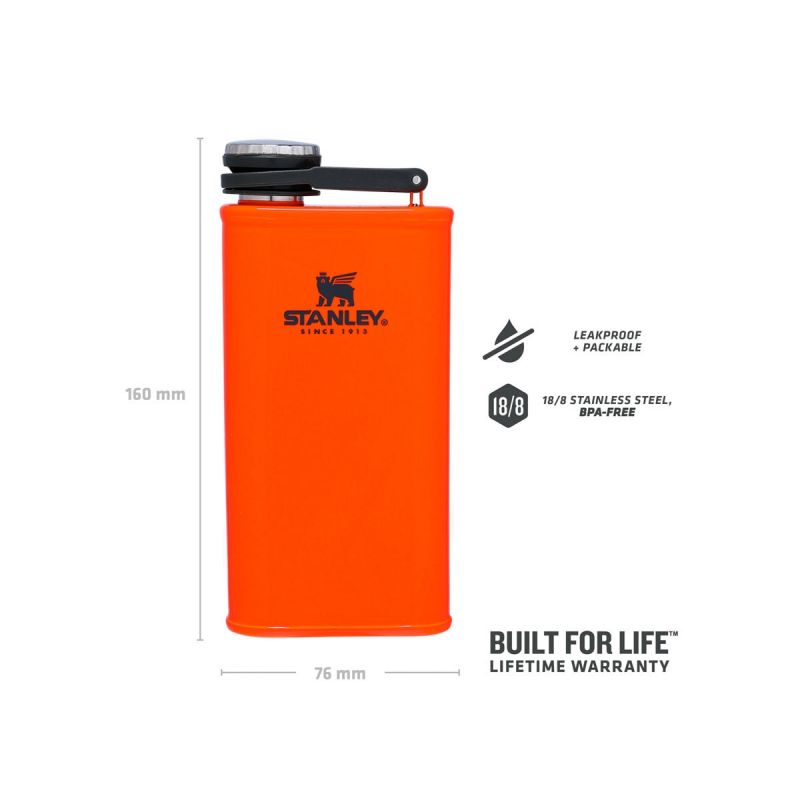 Fiaschetta tascabile, Stanley Classic Easy-Fill Wide Mouth Flask 8oz /230ml Blaze Orange