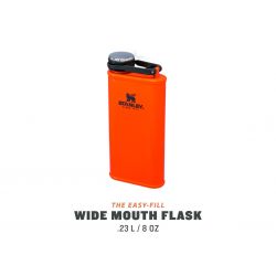 Taschenflasche, Stanley Classic Easy-Fill Wide Mouth Flask 8oz / 230ml Blaze Orange