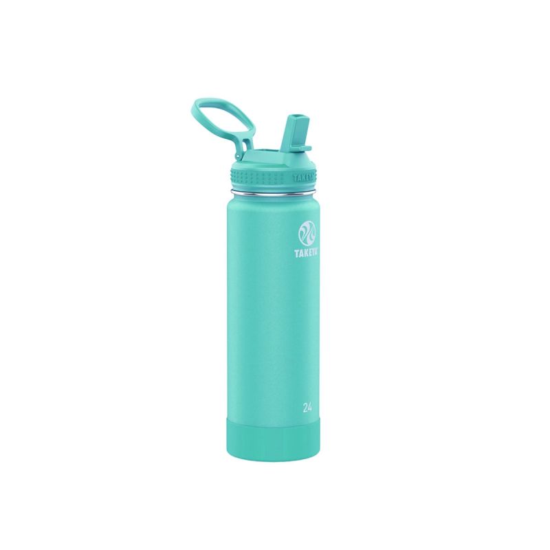 Takeya Actives Straw Insulated Bottle 24oz / 700ml Teal (51223)