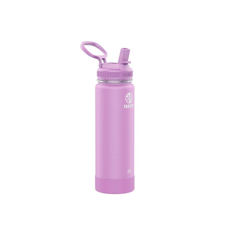 Takeya Actives Straw Insulated Bottle 24oz / 700ml Lilac (51222)