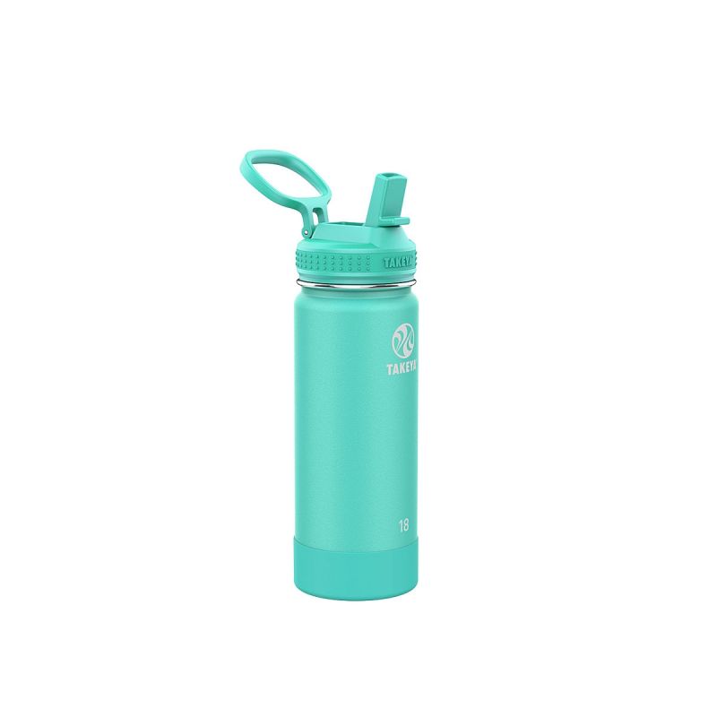 Takeya Actives Straw Insulated Bottle 18oz / 530ml Teal (51203)