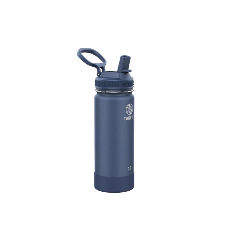 Takeya Actives Straw Insulated Bottle 18oz / 530ml Midnight (51219)