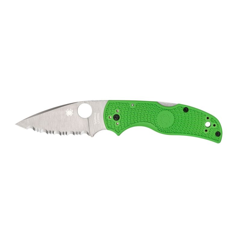 Spyderco Native 5 Salt Green Serrated C41SGR5