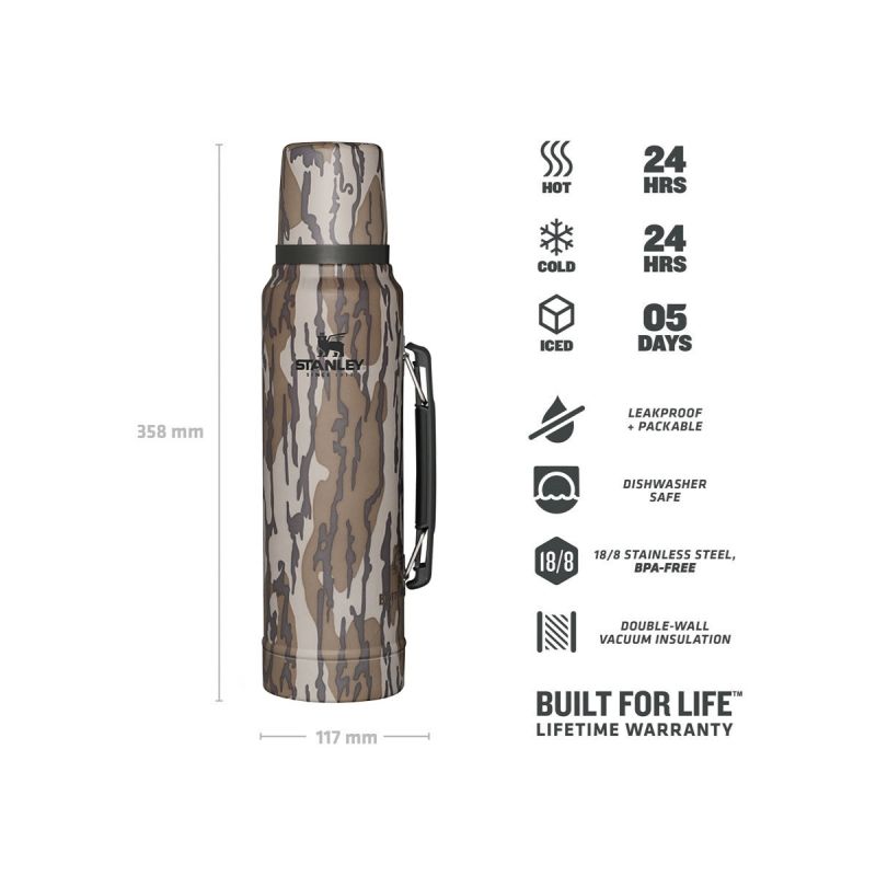 Stanley Classic Legendary Bottle 1.1qt /1l Bottomland Mossy Oak