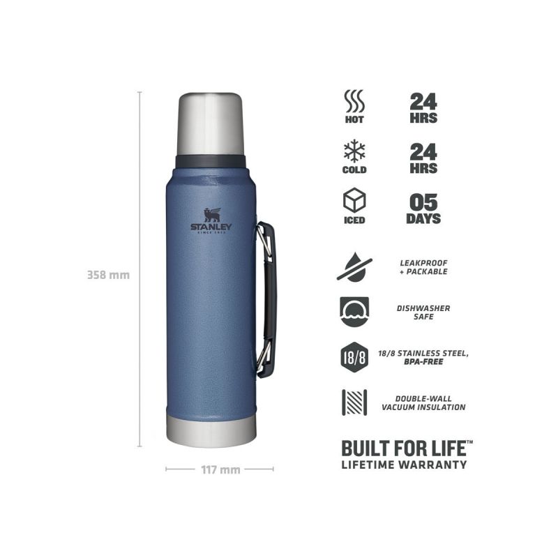 Stanley 1.1-Quart Stainless Steel Insulated Water Bottle in the Water  Bottles & Mugs department at